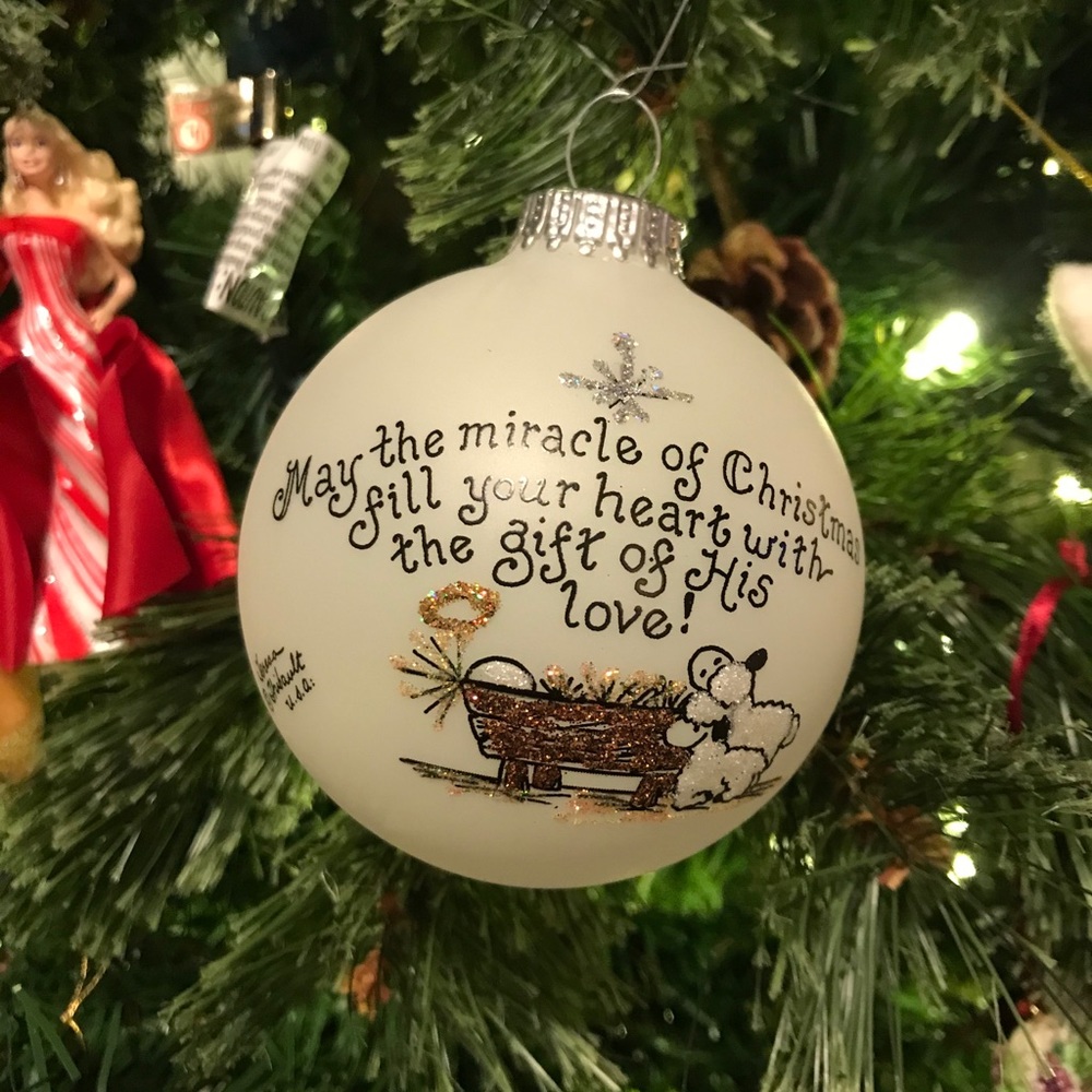Hand painted Teresa Thibault ornament